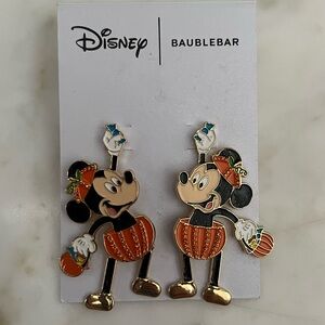 Disney BaubleBar Mickey Mouse Pumpkin Costume Halloween Earrings